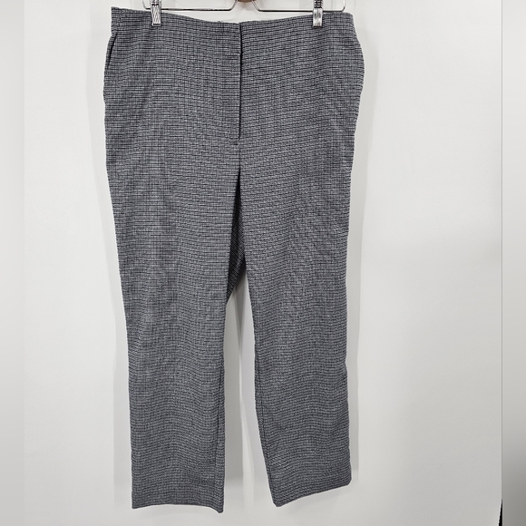 Loft Plaid Pull-On Pants Gray Size 14 - Picture 2 of 10
